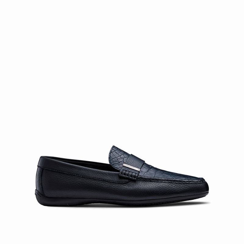Russell & Bromley Yoga Classic Loafers Mens Blue [KVI5971PW]
